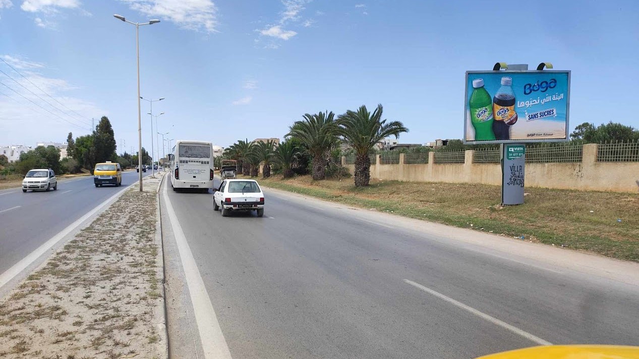 V25 - GP1, Avenue de l'Environement à 2min de station Shell et Agil et 1min du Tribunal Cantonal, direction Yasmine Hammamet