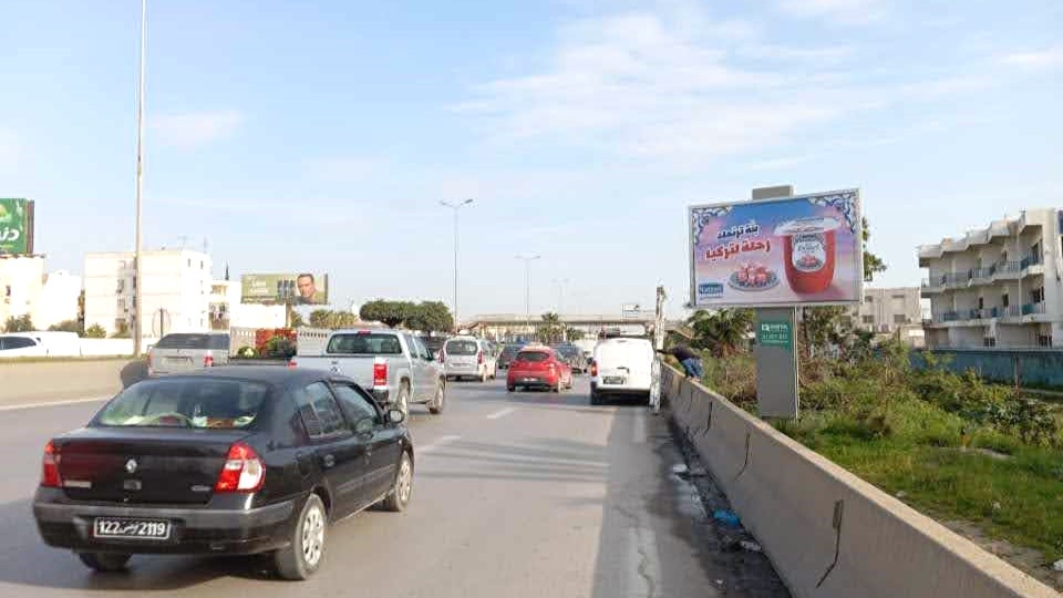 V60 - Niveau Charguia 1 MEUBLENTUBE en face de station Total, direction Aéroport, Route X, Géant, Bizerte