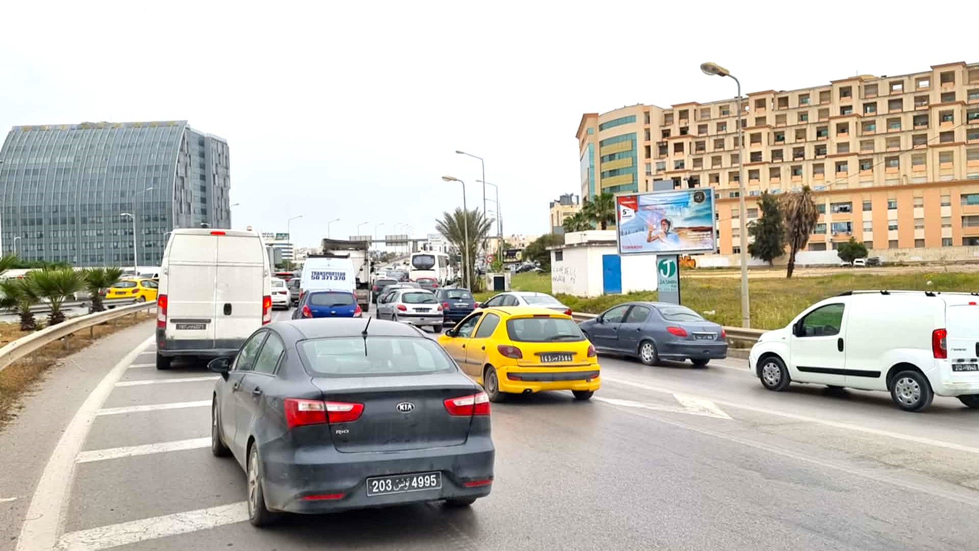 V62 - Niveau bretelle GP8 - Route X, direction El Menzah Manar  Ariana