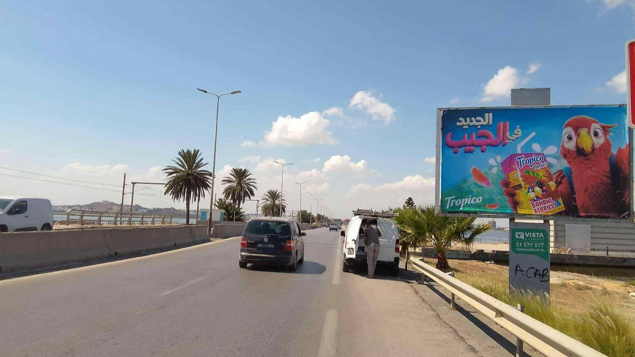 Panneau publicitaire V17 – Route expresse de La Goulette - Direction Tunis niveau du poissonnier